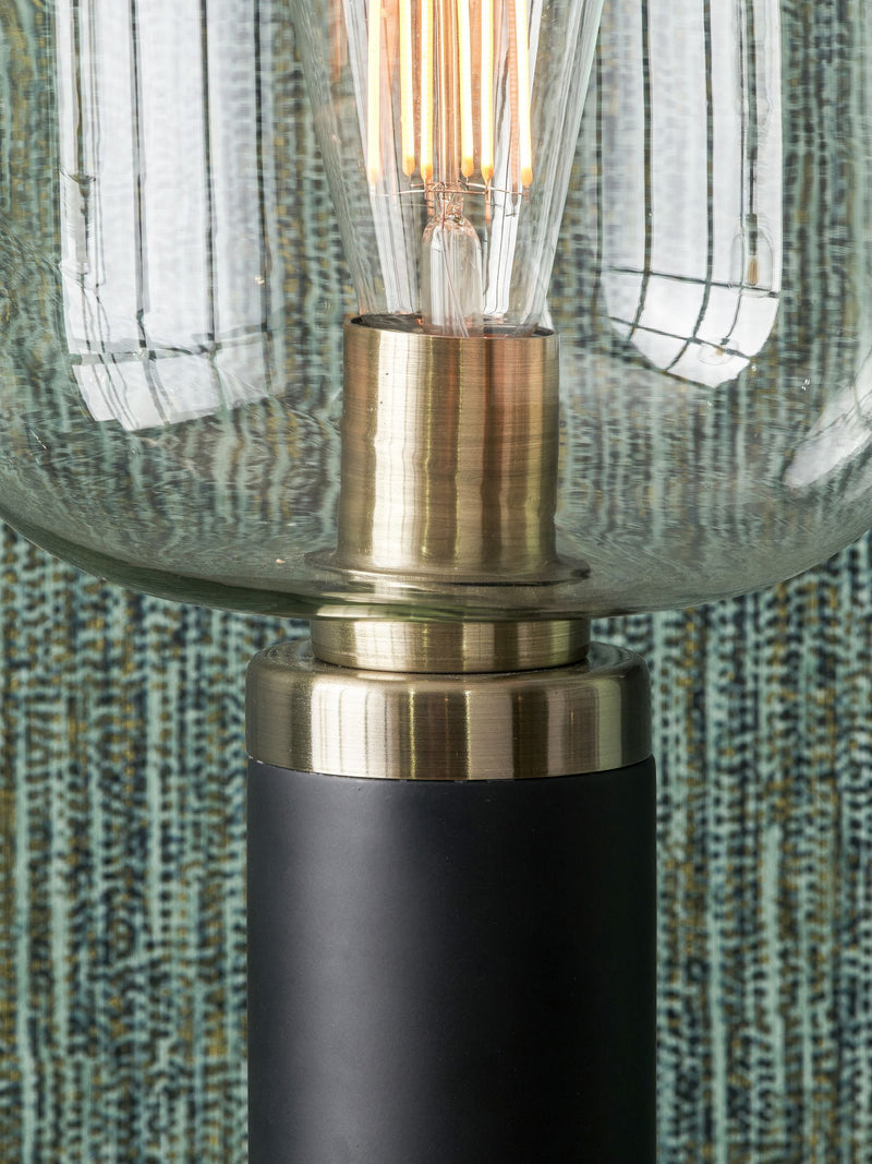 Pacific Florence table lamp glass metal 44cm, imported from the UK