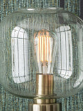 Pacific Florence table lamp glass metal 44cm, imported from the UK