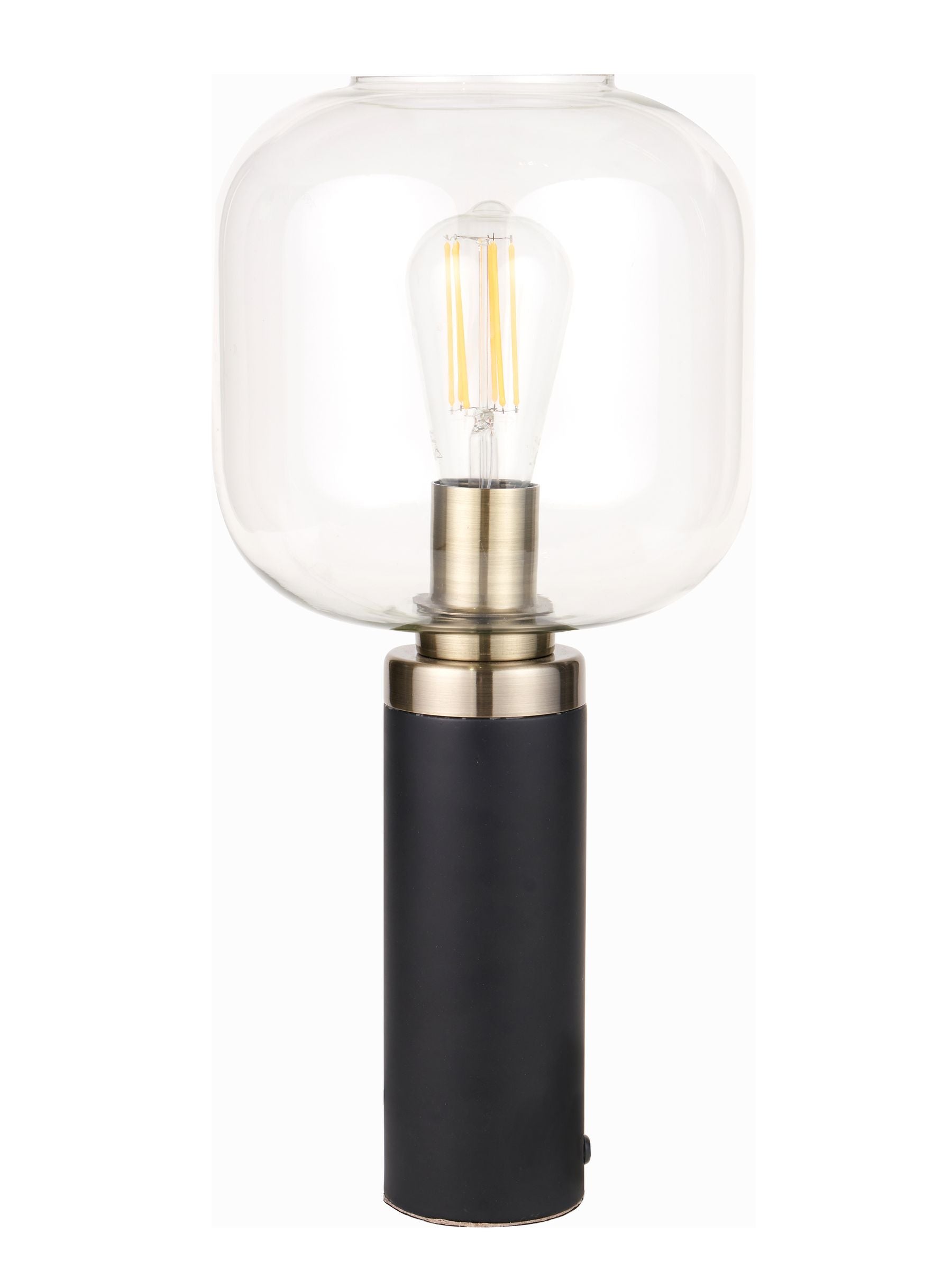 Pacific Florence table lamp glass metal 44cm, imported from the UK