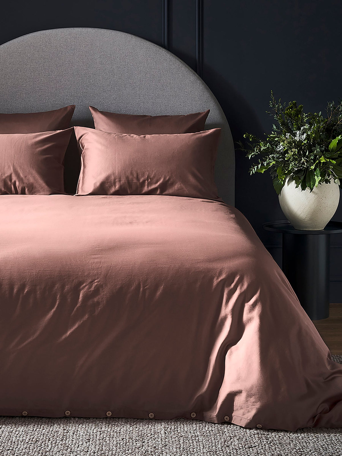 Orange Cotton Sateen Duvet Cover
