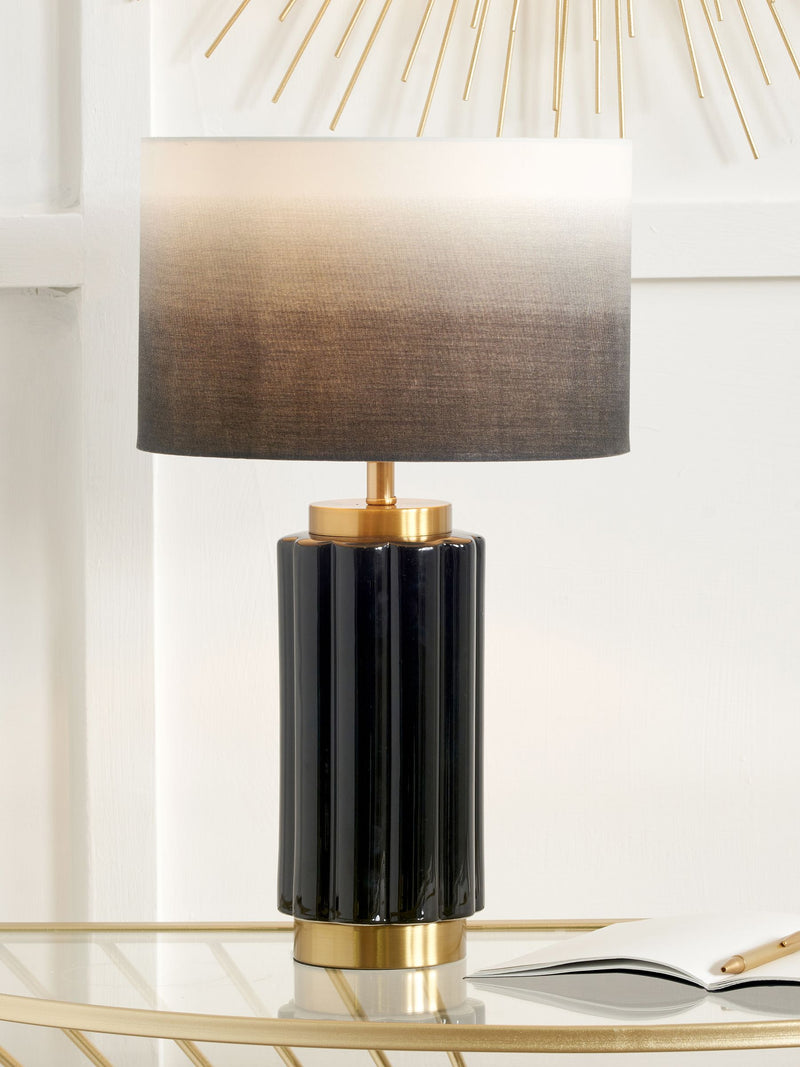 Pacific Green jade green ceramic table lamp 47cm, imported from the UK