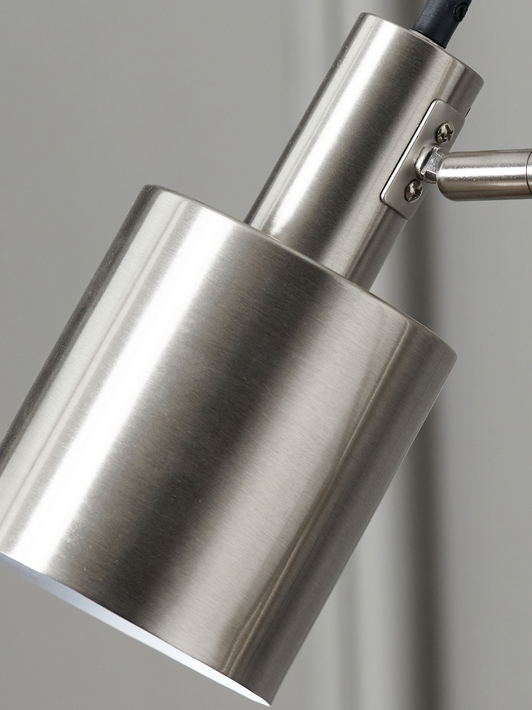 Pacific Silver Aaron metal floor lamp (British brand)