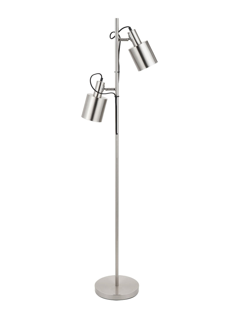 Pacific Silver Aaron metal floor lamp (British brand)