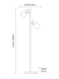 Pacific Silver Aaron metal floor lamp (British brand)