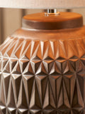 Ceramic table lamp Pacific Bronze Anneli texture 40cm tall - British product