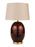 Pacific Brown Lucien glass table lamp tortoiseshell 52cm - British product