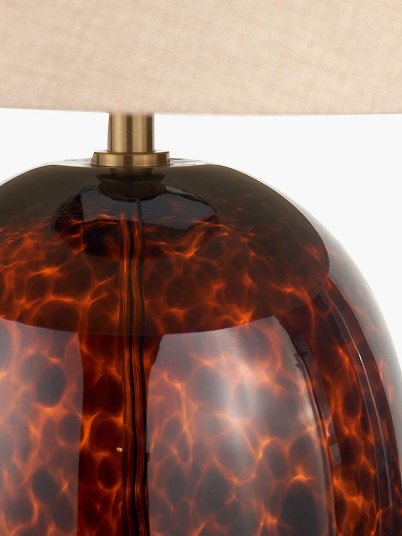 Pacific Brown Lucien glass table lamp tortoiseshell 52cm - British product