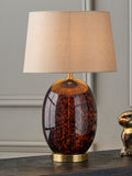 Pacific Brown Lucien glass table lamp tortoiseshell 52cm - British product