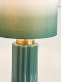 Pacific Green jade green ceramic table lamp 47cm, imported from the UK