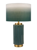 Pacific Green jade green ceramic table lamp 47cm, imported from the UK