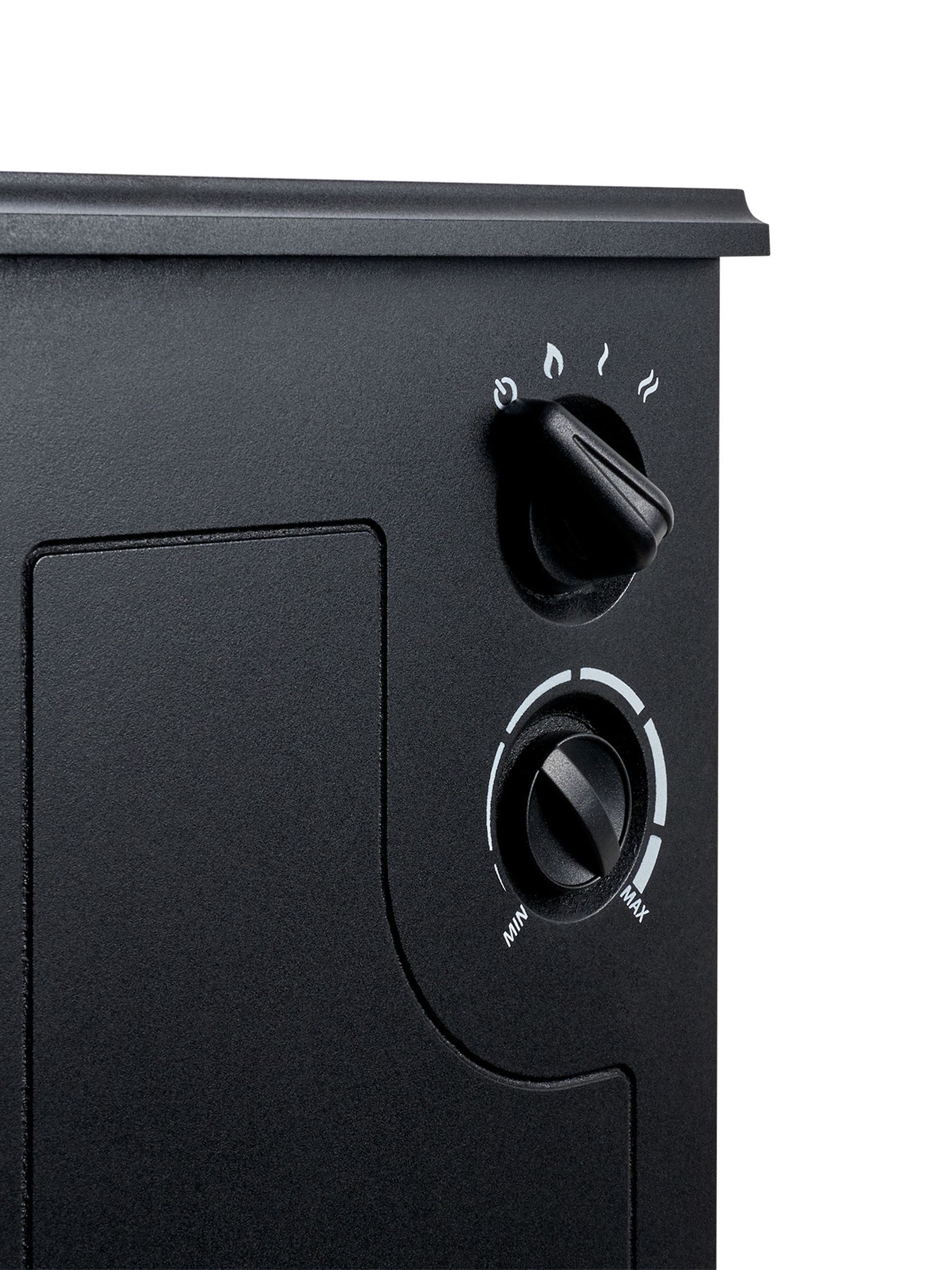 Adam Black Woodhouse electric stove with LED flames (British brand)