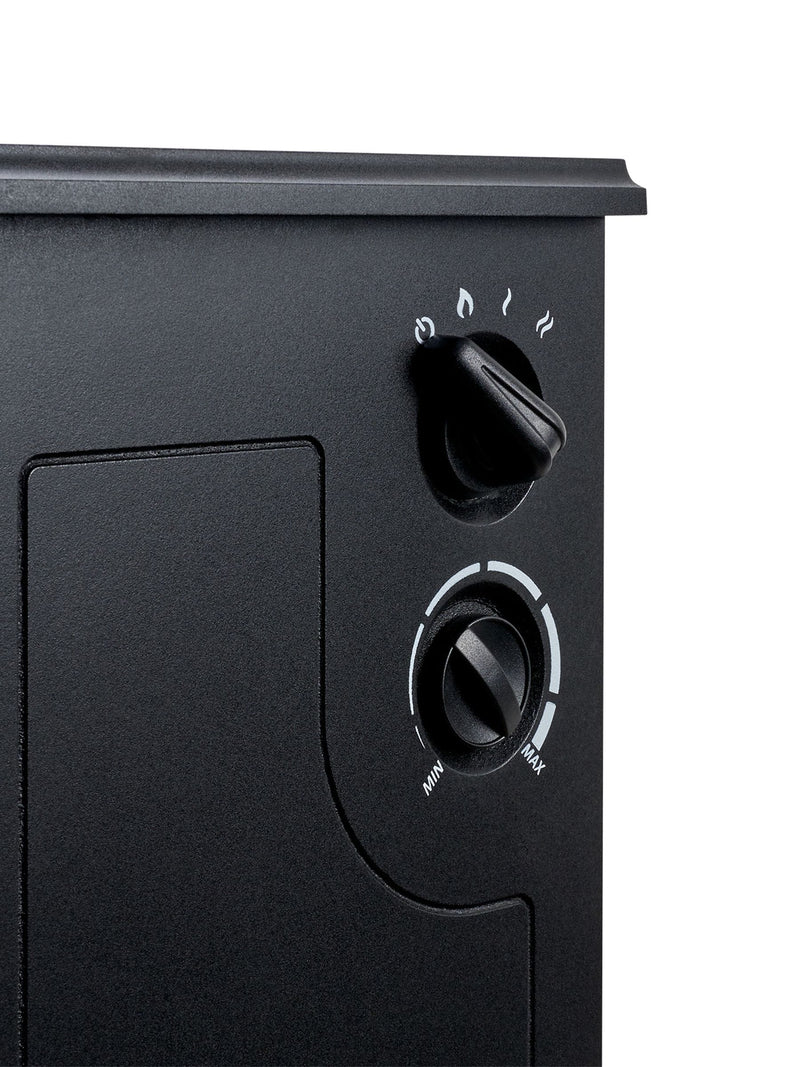 Adam Black Woodhouse electric stove with LED flames (British brand)