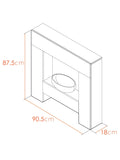 Adam White Cubist electric fireplace suite - British product