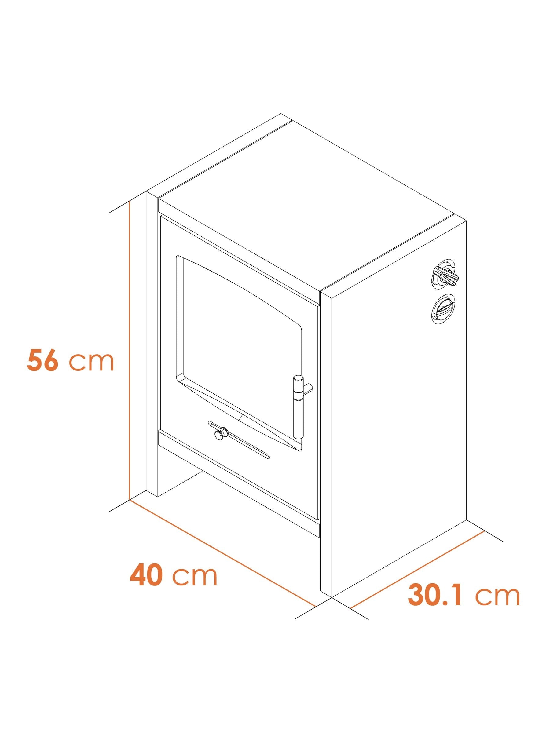 Acantha Bergen electric stove grey charcoal (British brand)