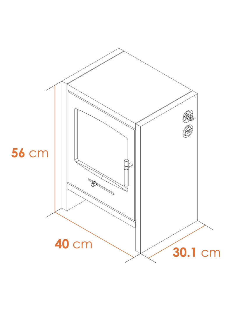 Acantha Bergen electric stove grey charcoal (British brand)