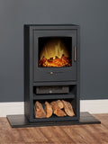Acantha Grey Bergen XL charcoal electric stove, imported from the UK