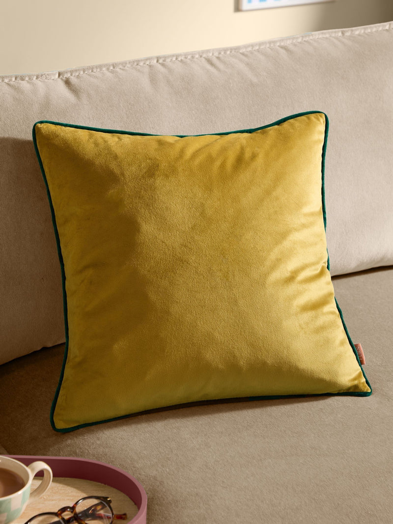Furn Moss/Emerald Meridian Velvet 45 x 45cm Cushion Cover