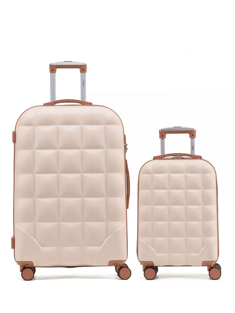 Flight Knight cream hardcase luggage set two 29-inch suitcases - British product