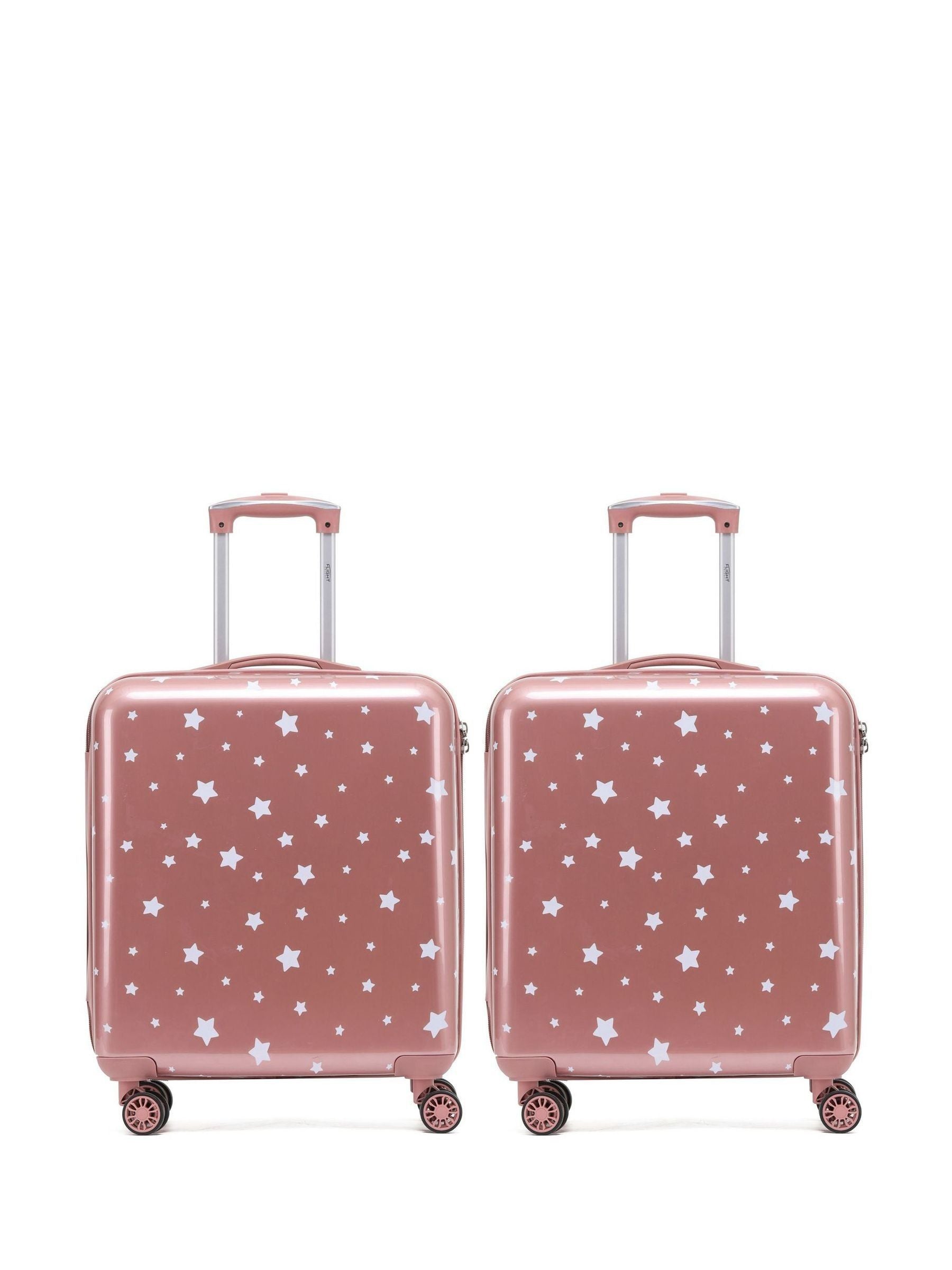 Flight Knight white hardcase luggage set of 2 medium and large (British brand)