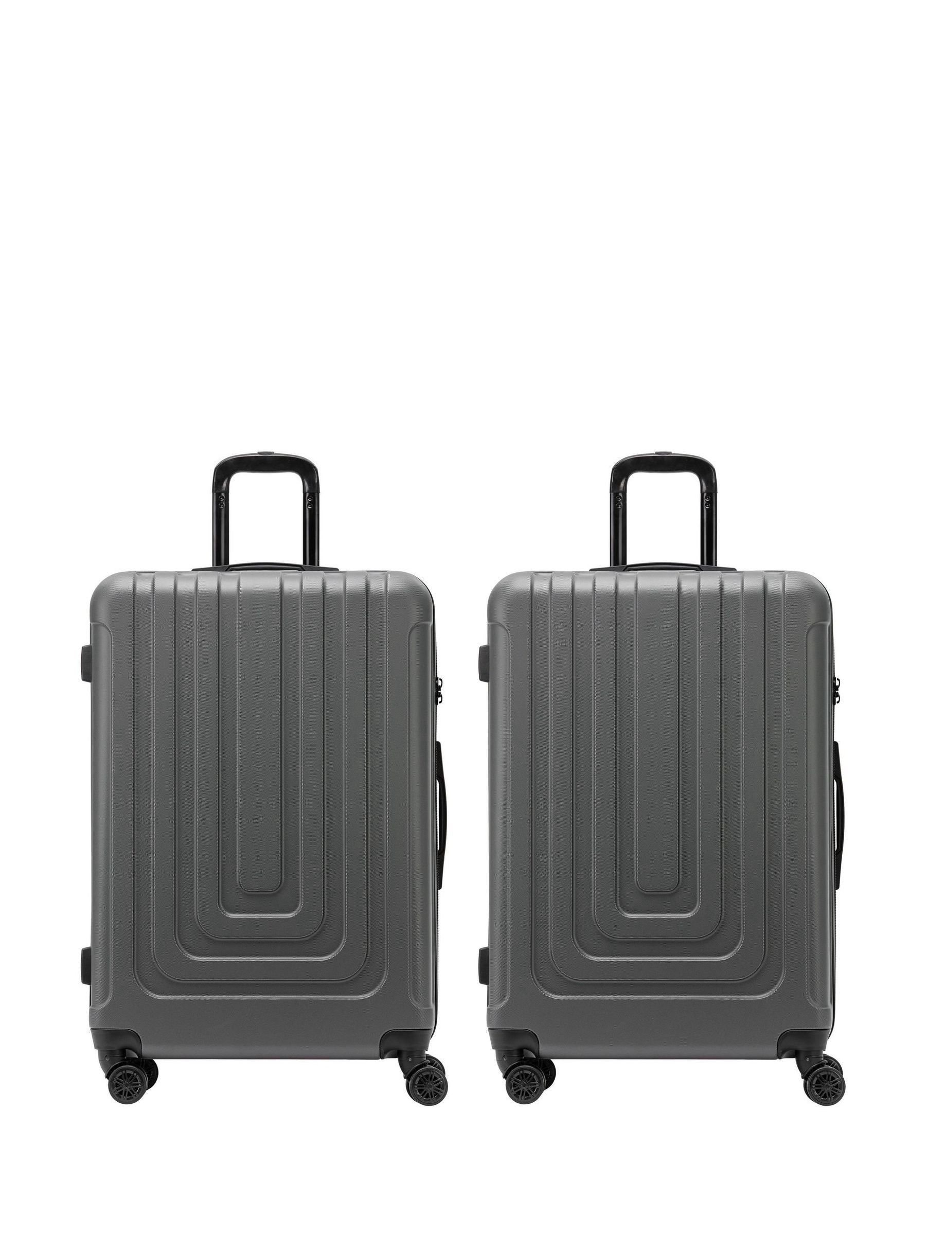 Flight Knight Champagne Large Check-In Hardcase Suitcase Set of 2
