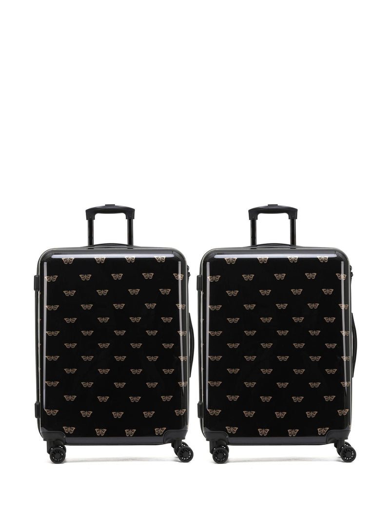 Flight Knight Gold Medium Check-In Hold Luggage Hardcase Travel Suitcases Set of 2