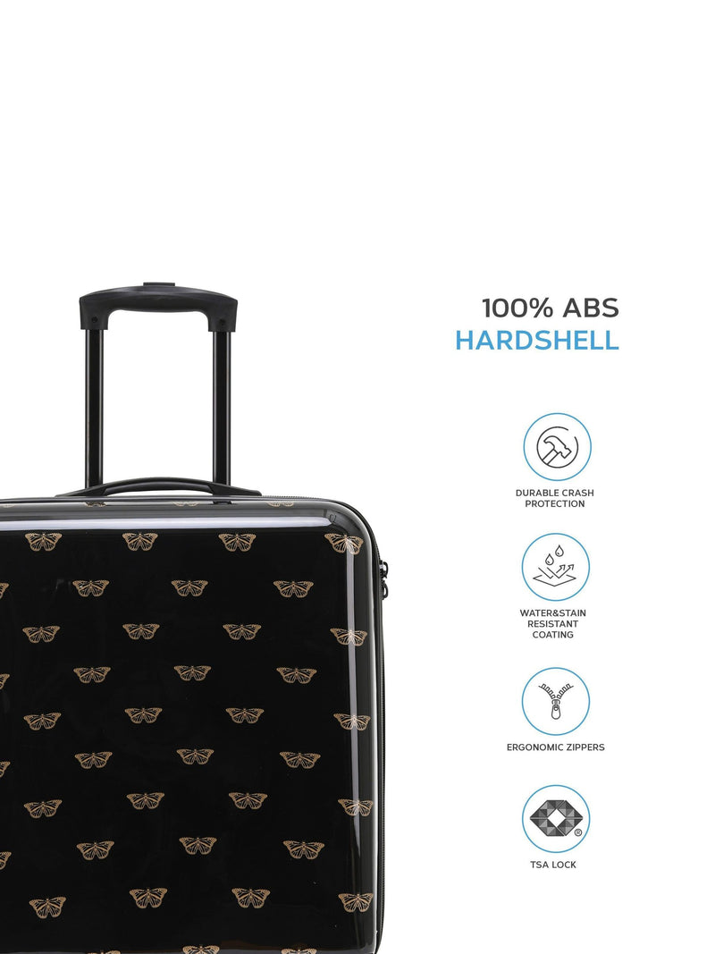 Flight Knight Gold Medium Check-In Hold Luggage Hardcase Travel Suitcases Set of 2