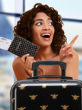 Flight Knight Gold Medium Check-In Hold Luggage Hardcase Travel Suitcases Set of 2