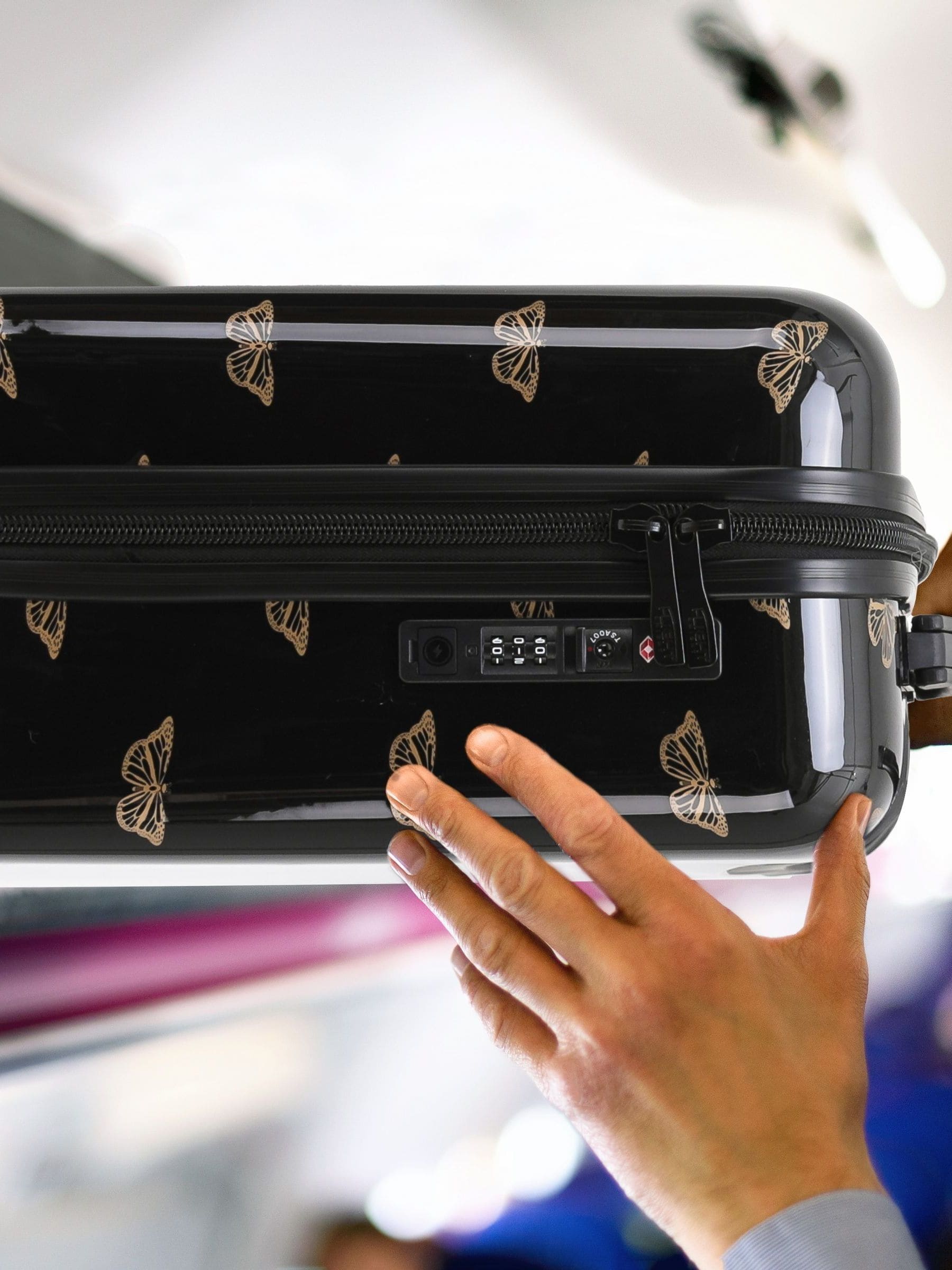 Flight Knight Gold Medium Check-In Hold Luggage Hardcase Travel Suitcases Set of 2