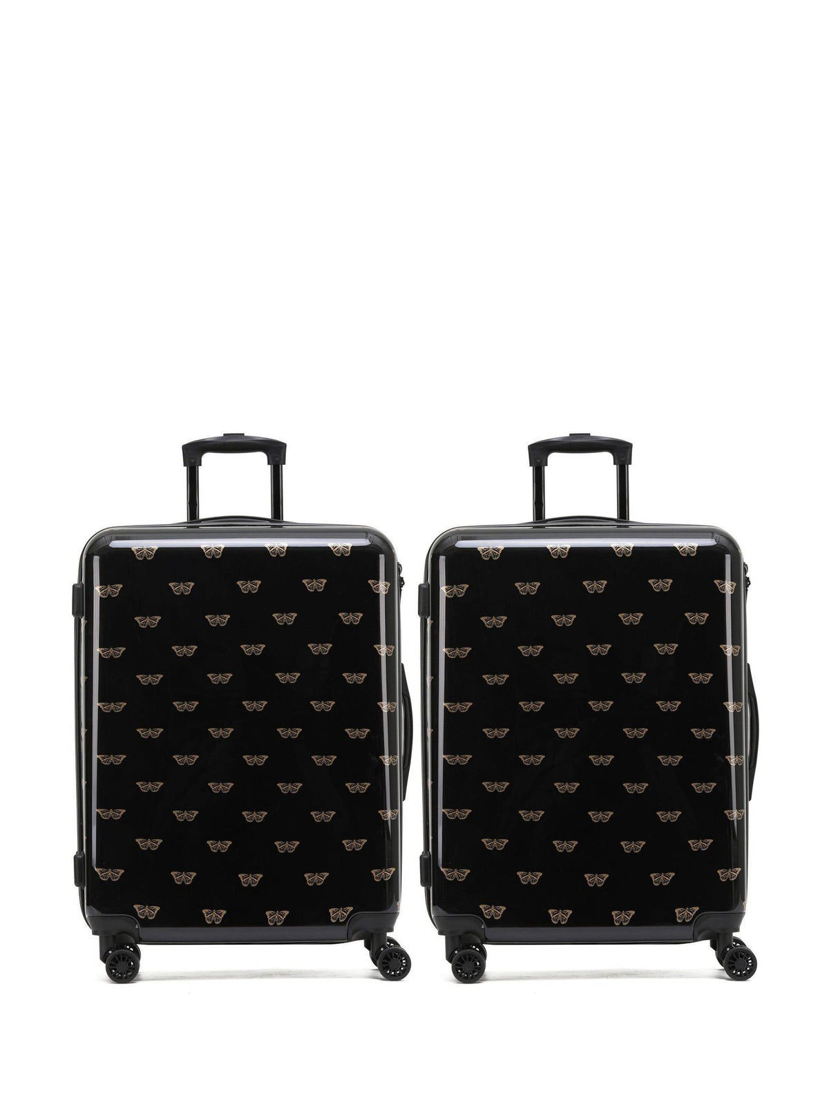 Flight Knight Gold Medium Check-In Hold Luggage Hardcase Travel Suitcases Set of 2