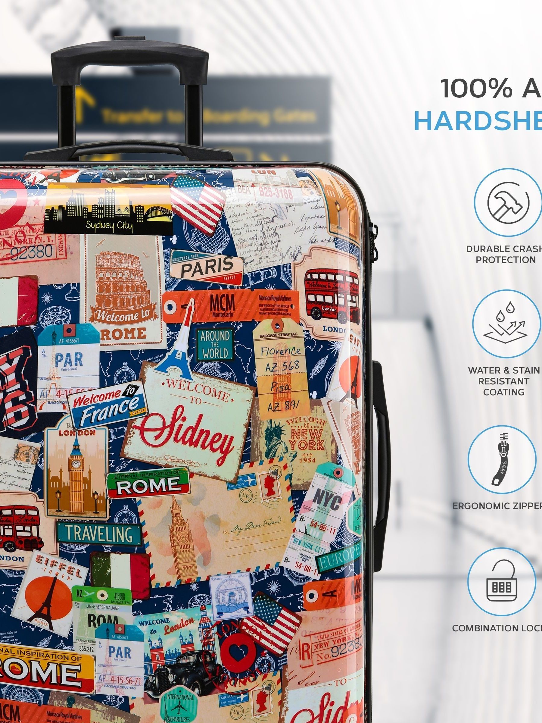 Flight Knight medium hold luggage set, imported from the UK