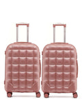 Flight Knight Black Medium Check-In Bubble Hardcase Travel Suitcase Set of 2
