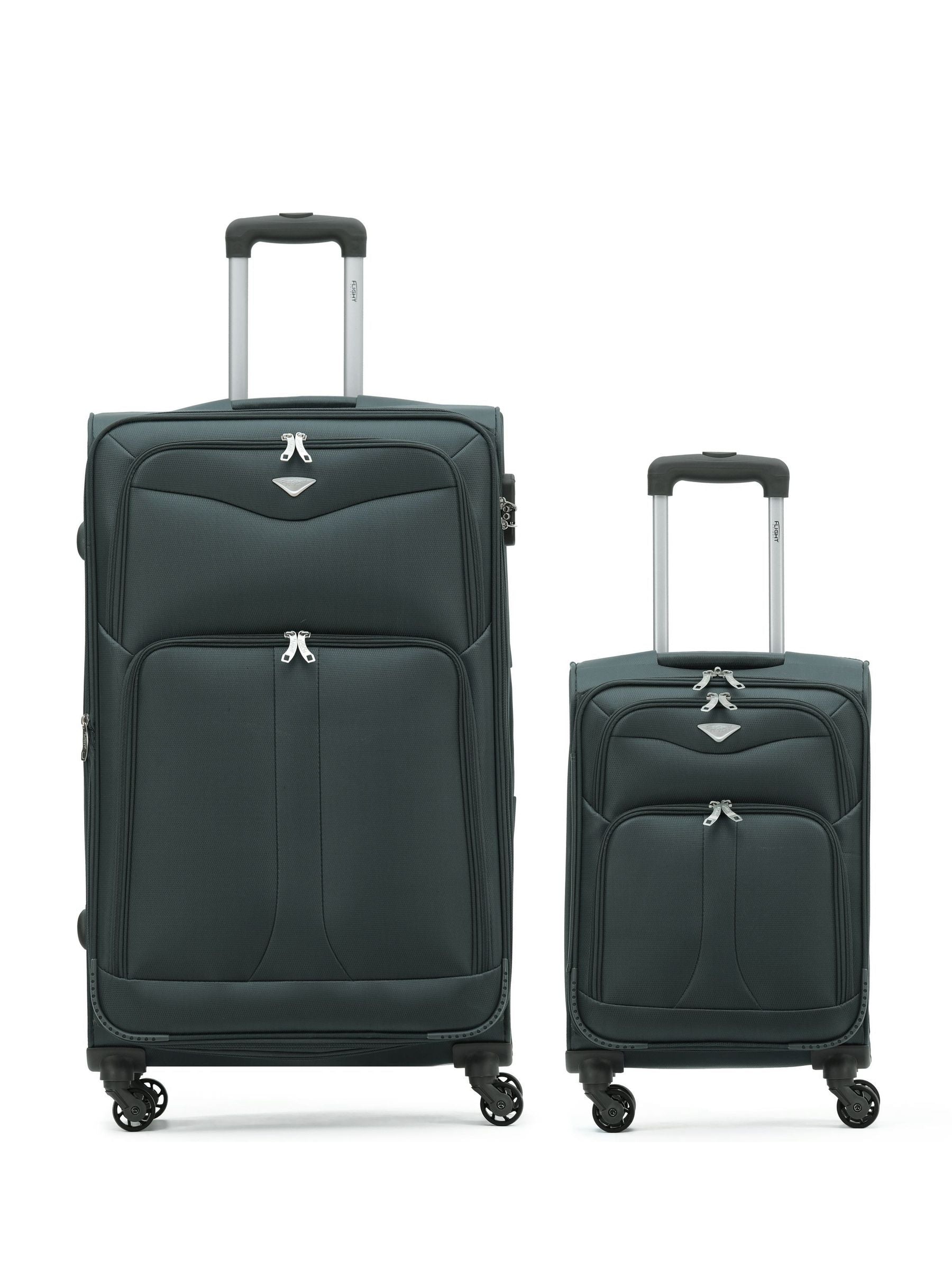 Flight Knight black suitcase set large and cabin, imported from the UK