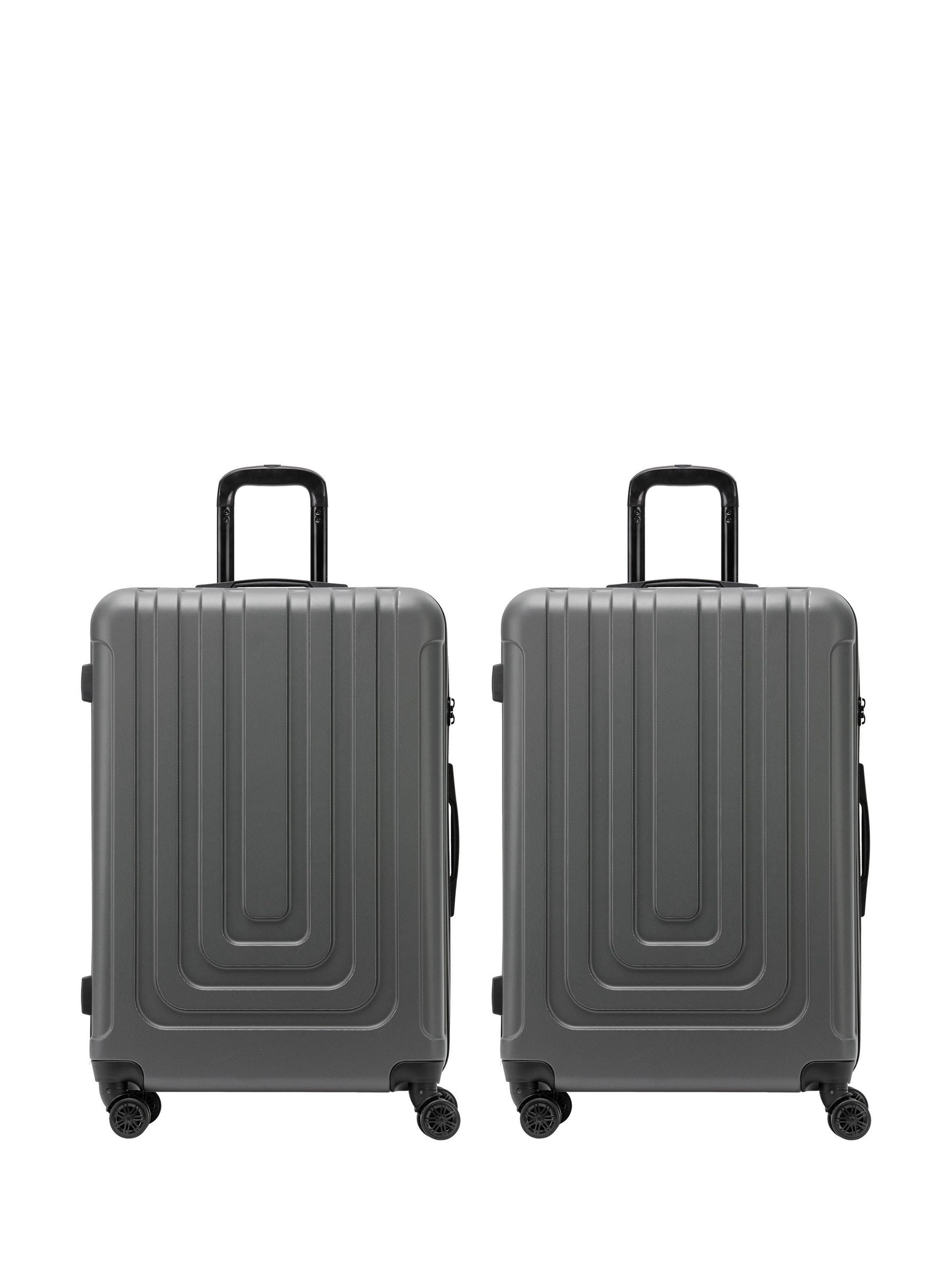 Flight Knight black medium hardcase luggage set (British brand)