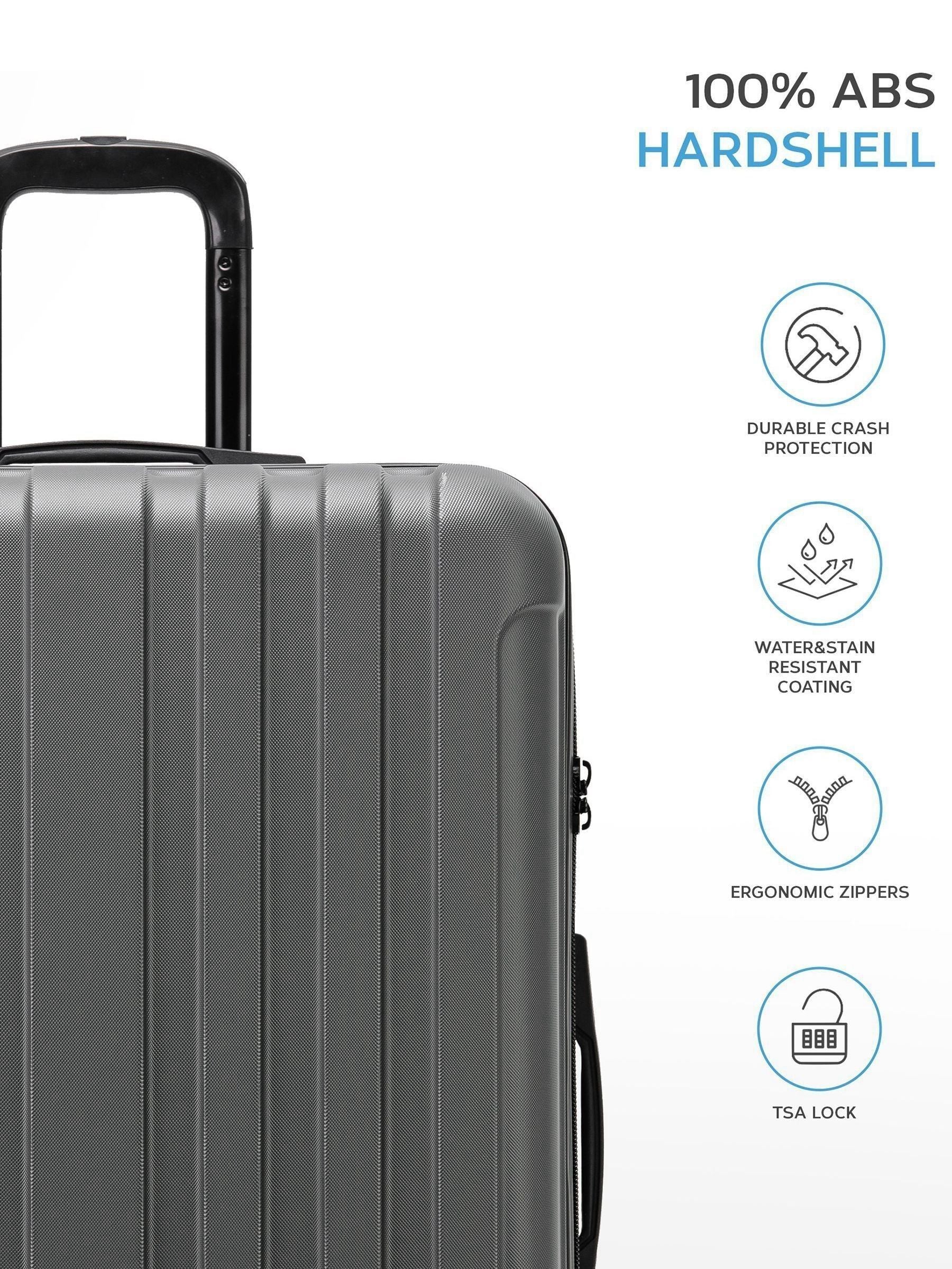 Flight Knight black medium hardcase luggage set (British brand)