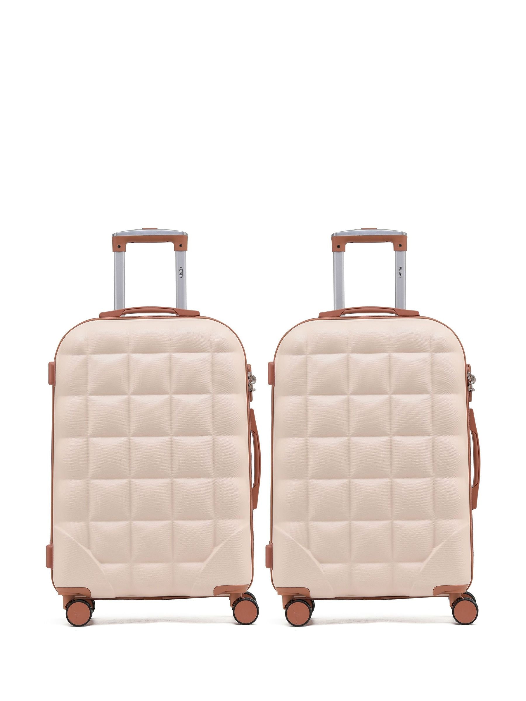 Flight Knight Black Medium Check-In Bubble Hardcase Travel Suitcase Set of 2