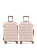 Flight Knight Black Medium Check-In Bubble Hardcase Travel Suitcase Set of 2