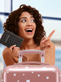 Flight Knight Light Pink Medium Check-In Hold Luggage Hardcase Travel Suitcases Set of 2
