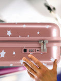 Flight Knight Light Pink Medium Check-In Hold Luggage Hardcase Travel Suitcases Set of 2