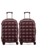 Flight Knight Black Medium Check-In Bubble Hardcase Travel Suitcase Set of 2