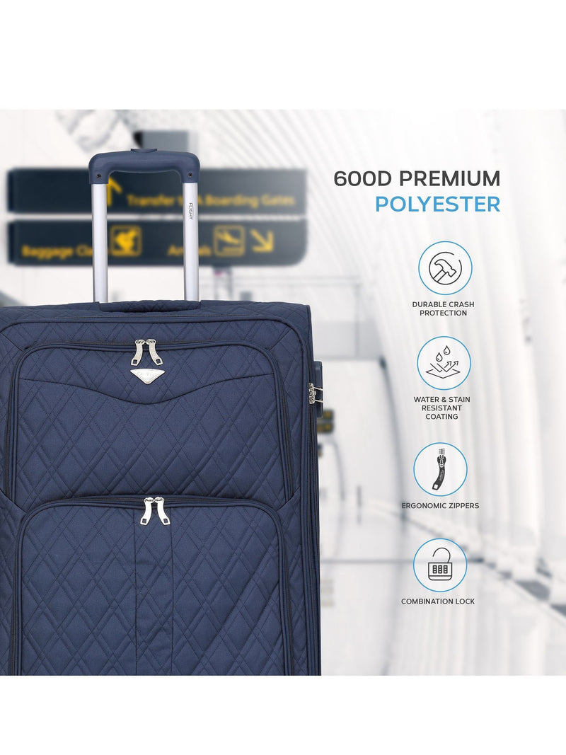 Flight Knight dark blue luggage set of 2 (British brand)