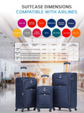 Flight Knight dark blue luggage set of 2 (British brand)