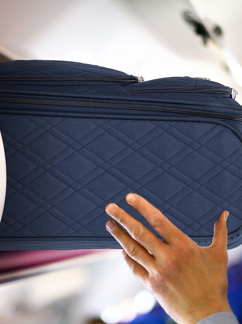 Flight Knight dark blue luggage set of 2 (British brand)