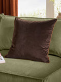 Furn Chocolate/Caramel Meridian Velvet 55 x 55cm Cushion Cover