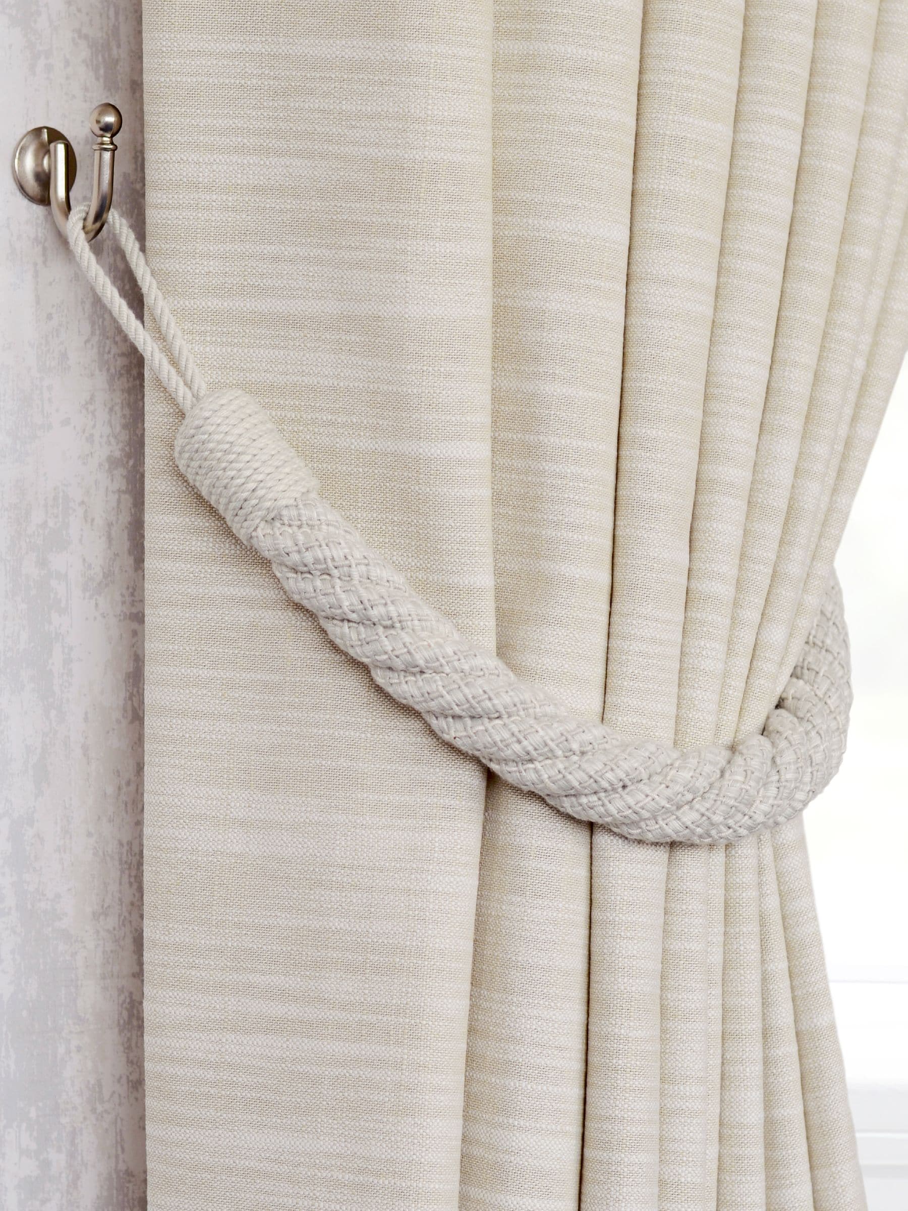Laura Ashley Seaspray Blue Felton Rope Tie Backs - Set of Two, 980mm