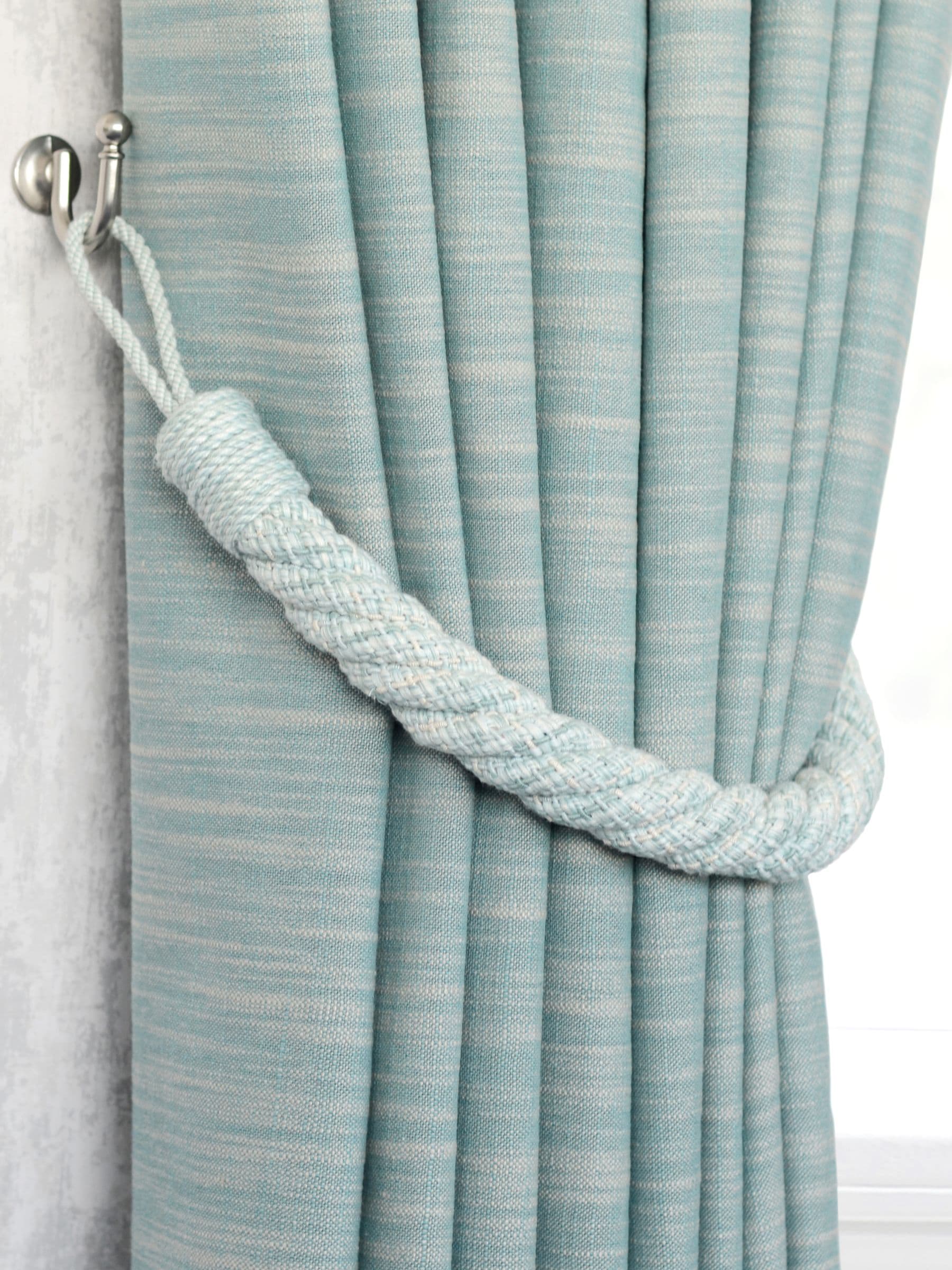 Laura Ashley Seaspray Blue Felton Rope Tie Backs - Set of Two, 980mm