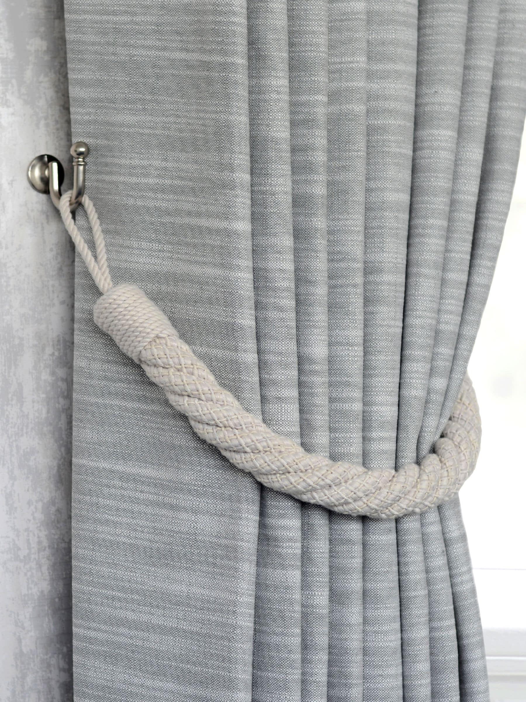Laura Ashley Seaspray Blue Felton Rope Tie Backs - Set of Two, 980mm