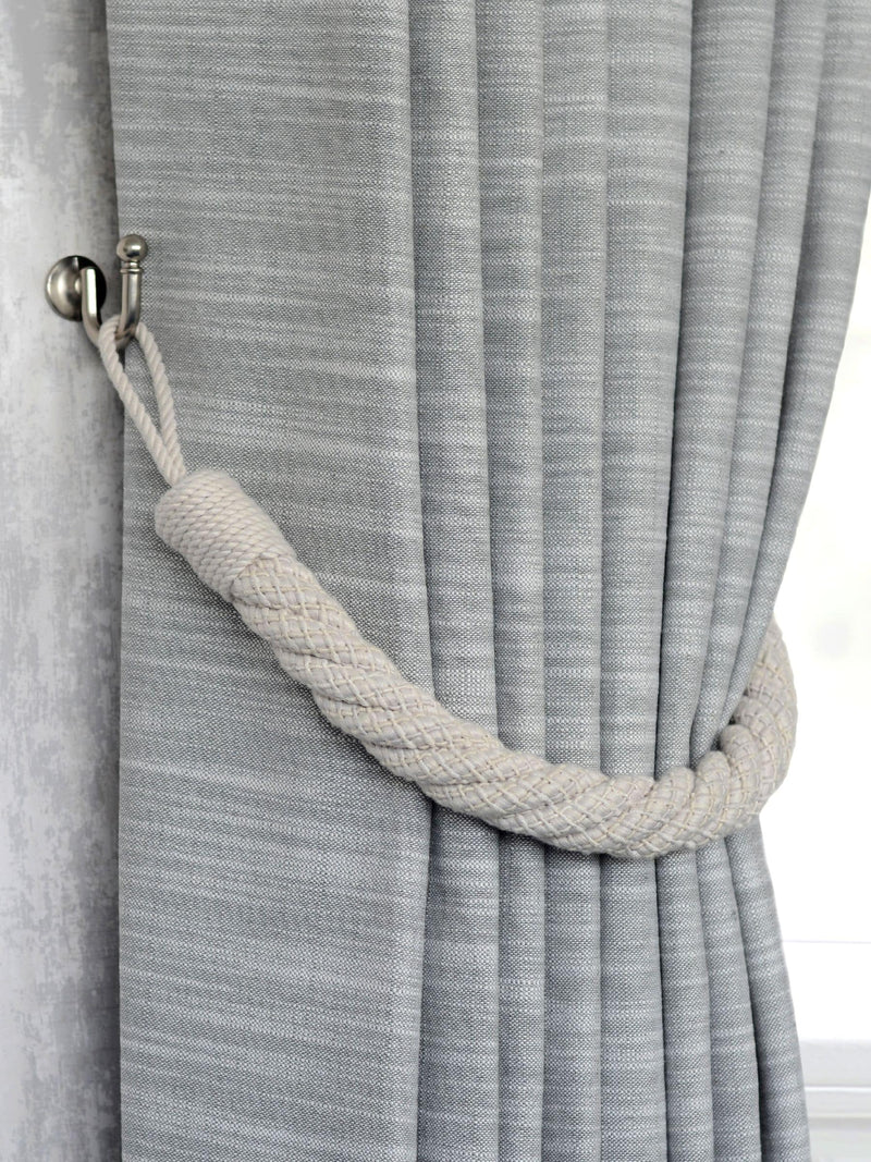 Laura Ashley Seaspray Blue Felton Rope Tie Backs - Set of Two, 980mm