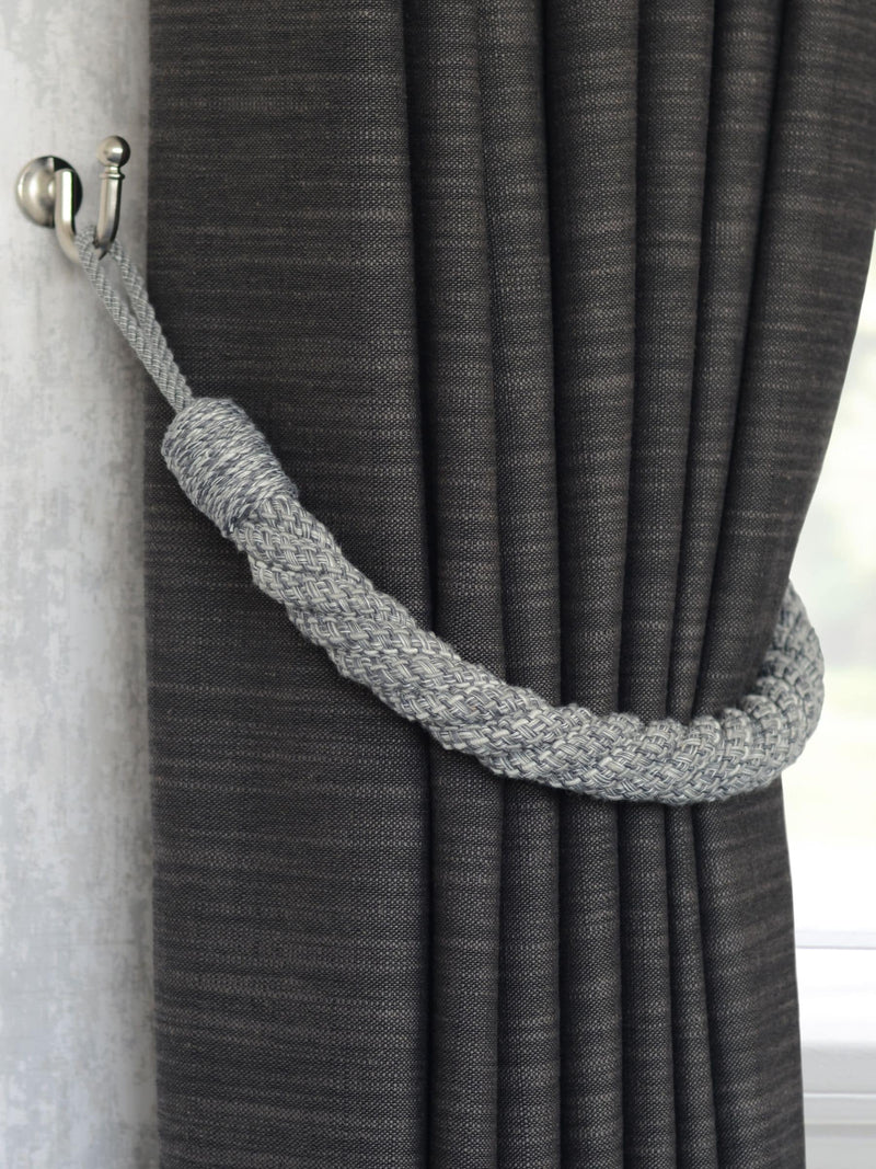 Laura Ashley Seaspray Blue Felton Rope Tie Backs - Set of Two, 980mm