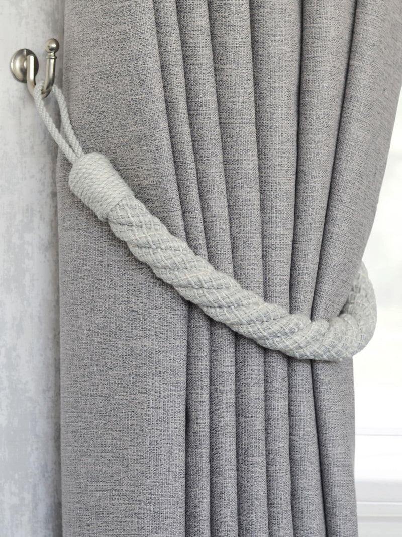 Laura Ashley Seaspray Blue Felton Rope Tie Backs - Set of Two, 980mm