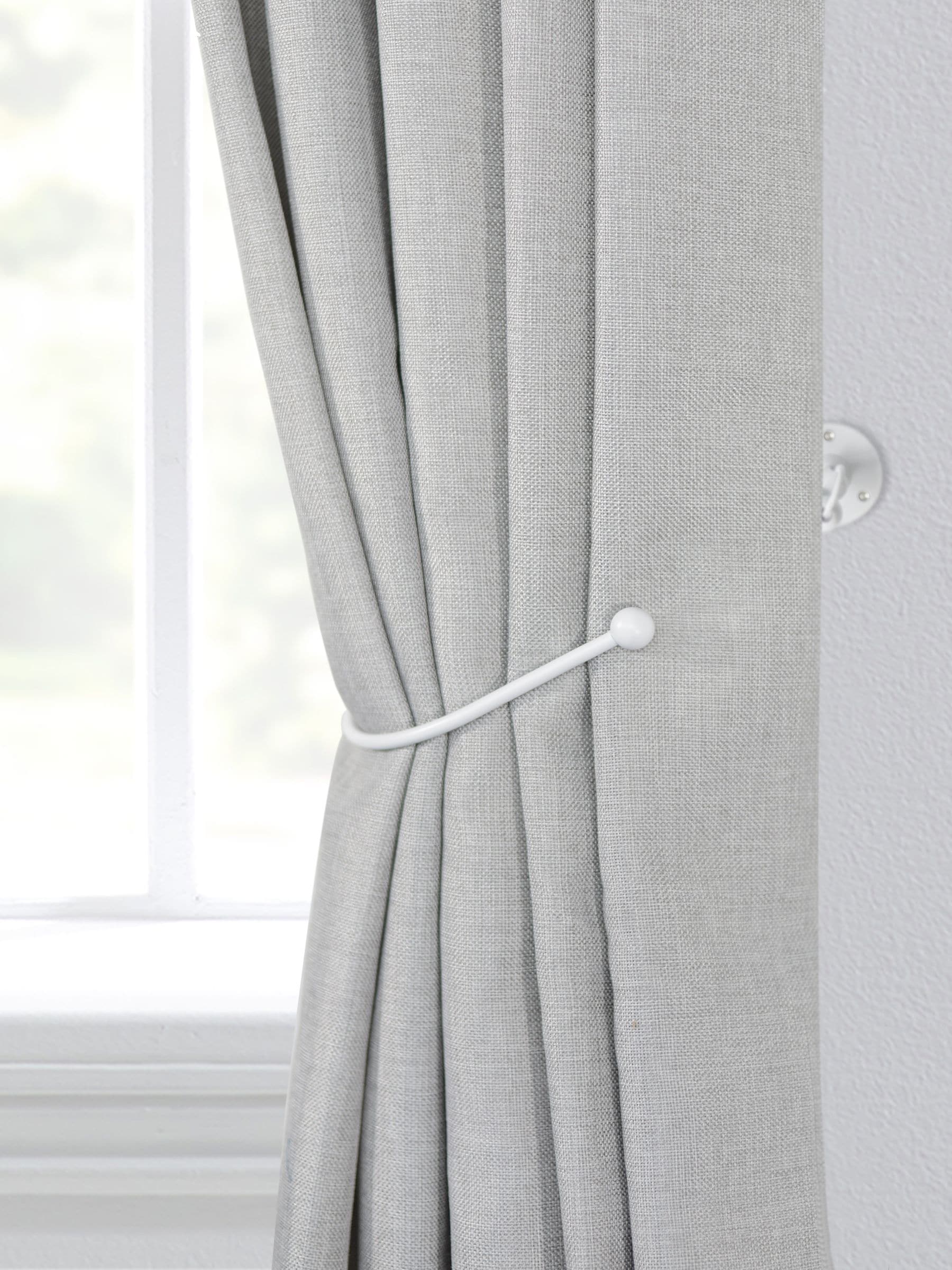 Laura Ashley swing holdbacks matt white set of 2 - British product